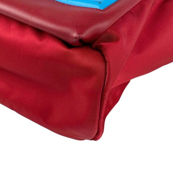 FENDI Backpack Red/Yellow/Blue Nylon/Leather - Picture 5 of 14